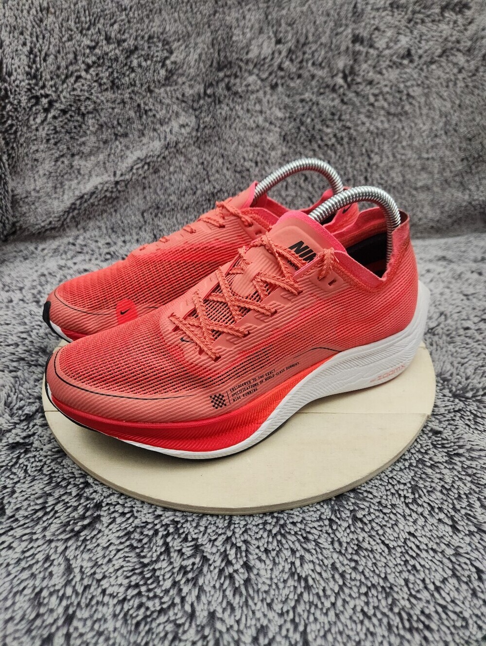 Nike ZoomX Vaporfly Next% 2 Running Shoe Sneaker Magic Ember Red Womens Size 8.5 - Picture 4 of 9